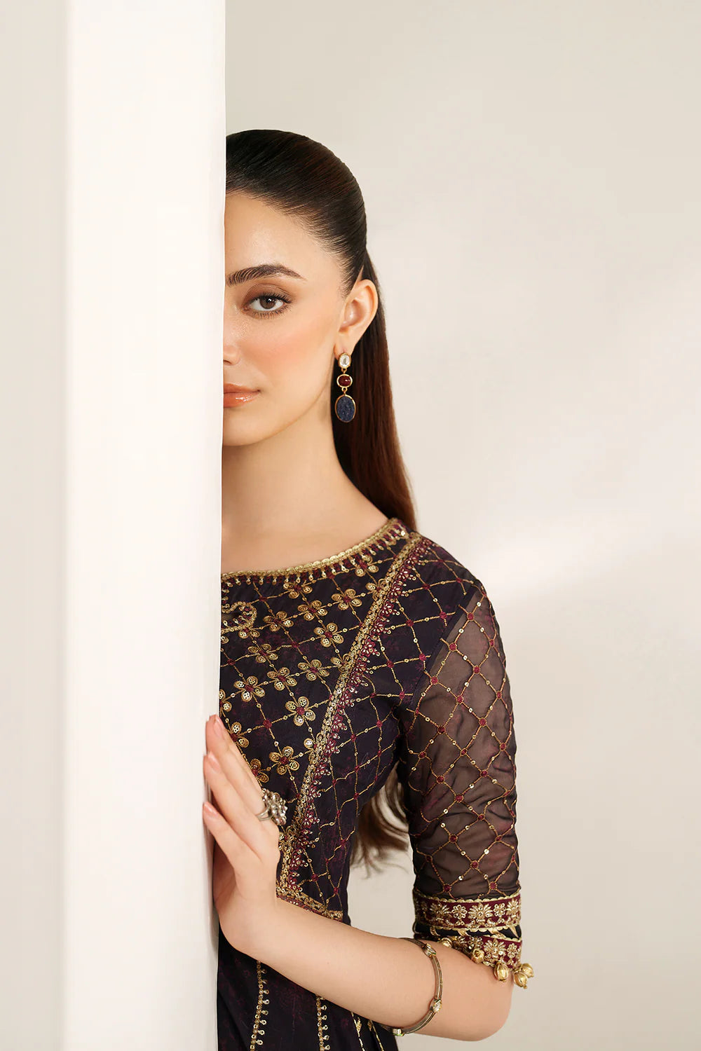 EMBROIDERED CHIFFON UC-3111
